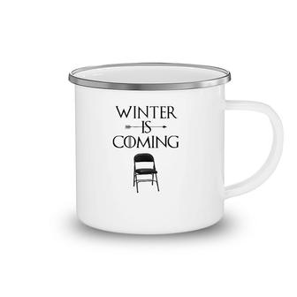 Pittsburgh Winter Parking Chair Camping Mug | Mazezy