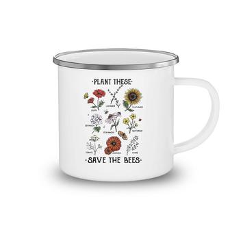 Plant These Save The Bees Flowers Gardening Camping Mug | Mazezy