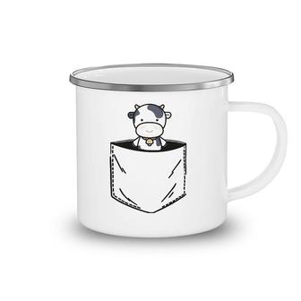 Pocket Animal Cute Cow Lover Gift Camping Mug | Mazezy