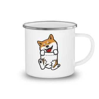 Pocket Shiba Inu Feet Cute Doge Akita Dog Lover Owner Gift Camping Mug | Mazezy