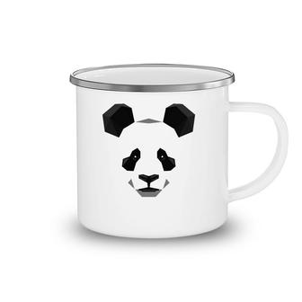 Polygons Panda Style Graphic Design Camping Mug | Mazezy