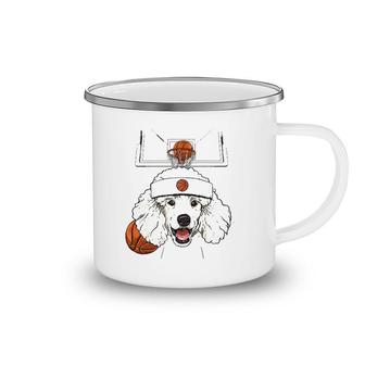 Poodle Basketball Dog Lovers Basketball Player Camping Mug | Mazezy