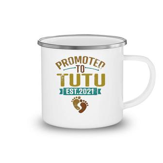 Promoted To Tutu Est 2021 Mother's Day Grandma Gift For Women Camping Mug | Mazezy