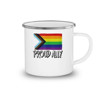 Proud Ally Pride Month Lgbtq Black Pride Flag Camping Mug | Mazezy