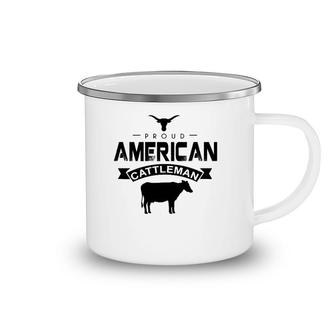 Proud American Cattleman Cattlemen Pride Gift Camping Mug | Mazezy