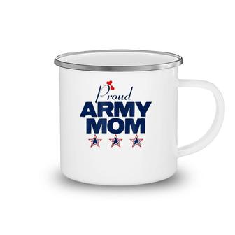 Proud Army Mom Red White And Blue Camping Mug | Mazezy