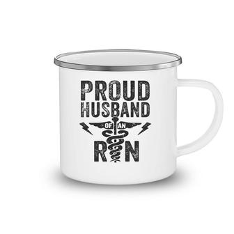 Proud Husband Of An Rn Nurse Frontline Healthcare Hero Camping Mug | Mazezy