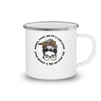 Proud Member Of The Bad Mom Club Leopard Mom Mothers Day Camping Mug | Mazezy
