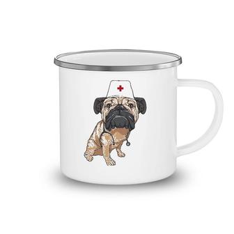 Pug Nurse Cool Nurse Dog Lover Gift Camping Mug | Mazezy