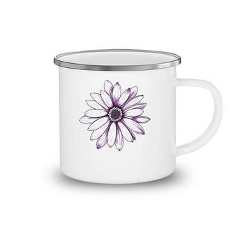 Purple Daisy Flower Lovers Gift Camping Mug | Mazezy