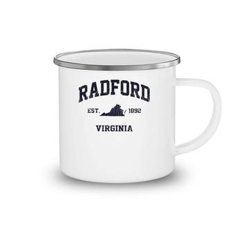 Radford Virginia Va Vintage State Athletic Style Camping Mug | Mazezy
