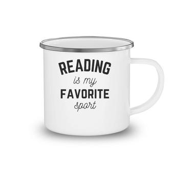 Reading Is My Favorite Sport Book Funny Chapter Reader Gifts Camping Mug | Mazezy
