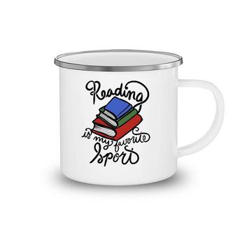 Reading Is My Favorite Sport Camping Mug | Mazezy