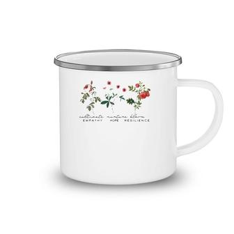Red Pink Flowers Cultivate Empathy Hope Floral Flower Camping Mug | Mazezy