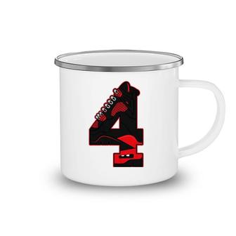 Red Thunder 4S Tee To Match Hiphop Shoes 4 Red Thunder Camping Mug | Mazezy