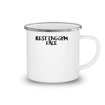Resting Gym Face Funny Saying Humor Camping Mug | Mazezy