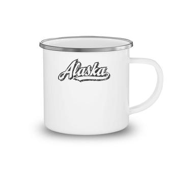 Retro Alaska Vintage Sports Tee Design Camping Mug | Mazezy