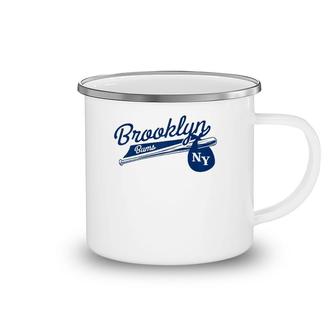 Retro Brooklyn Bums New York Baseball Ebbets Field Raglan Baseball Tee Camping Mug | Mazezy