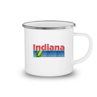 Retro Corn And Farming Indiana Camping Mug