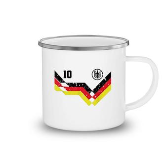 Retro Germany Soccer Jersey Deutschland Camping Mug | Mazezy
