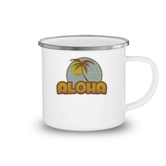 Retro Hawaii Tee Vintage Aloha Sunset Beach Camping Mug | Mazezy