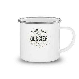 Retro Style Vintage Glacier National Park Camping Mug | Mazezy