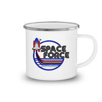 Retro Usa American Space Force Camping Mug | Mazezy