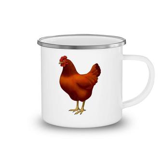 Rhode Island Red Hen Chicken Lover Camping Mug | Mazezy