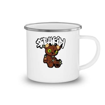 Richkid Money Bear Ugly Teddy Bear Camping Mug | Mazezy