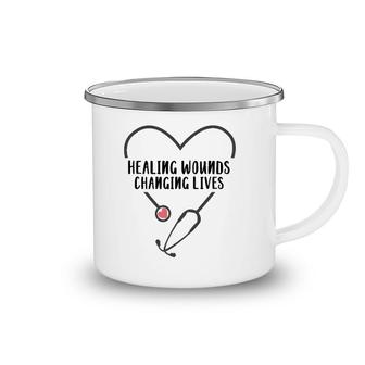 Rn Wound Care Nurse Healing Wouds Changing Lives Camping Mug | Mazezy