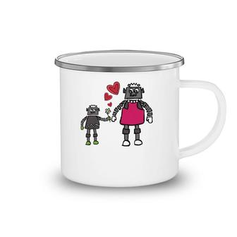 Robot Mom Mother And Son Love Mother's Day Camping Mug | Mazezy