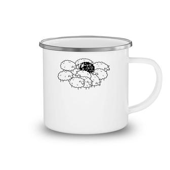Rock N Roll Peace Love Black Sheep Funny Animals Graphic Art Camping Mug | Mazezy