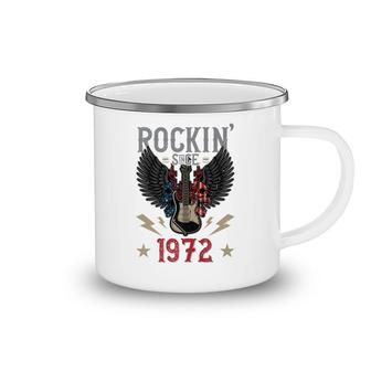Rockin Since 1972 T Rock N Roll Lovers 50Th Birthday Premium Camping Mug - Seseable