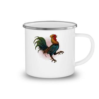 Rooster Male Chickens Awesome Birds Rooster Crows Camping Mug | Mazezy