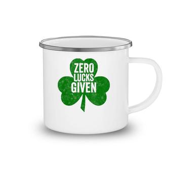 Saint Patrick's Day Funny Gift Zero Lucks Given Tank Top Camping Mug | Mazezy