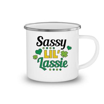 Saint Patricks Day Sassy Lil Lassie Camping Mug | Mazezy