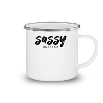 Sassy Since 2005 17 Years Old Born In 2005 17Th Birthday Camping Mug | Mazezy
