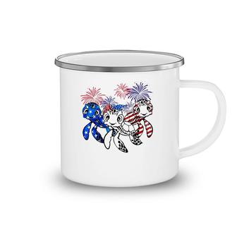 Sea Turtles 4Th Of July American Usa Flag Patriotic Camping Mug | Mazezy