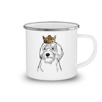 Sheepadoodle Dog Wearing Crown Dog Lover Camping Mug | Mazezy