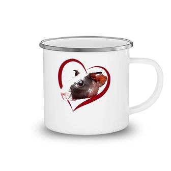 Skinny Guinea Pig Love Heart Valentine's Day Camping Mug | Mazezy
