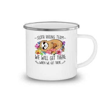 Sloth Hiking Teamgift Mothers Day Funny Flower Women Camping Mug | Mazezy