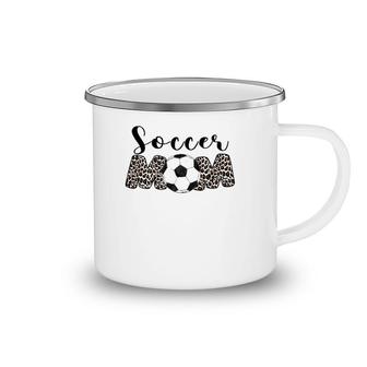 Soccer Mom Leopard Funny Soccer Mama Mother's Day Camping Mug | Mazezy