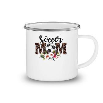 Soccer Mom Leopard Funny Sports Lover Women Mother's Day Camping Mug | Mazezy