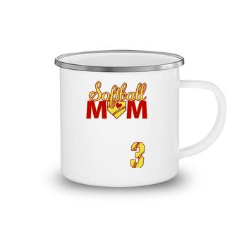 Softball Mom Mother's Day 3 Fastpitch Jersey Number 3 Ver2 Camping Mug | Mazezy
