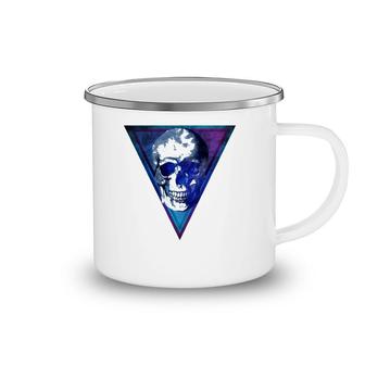 Space Skull Triangle Gift Camping Mug | Mazezy