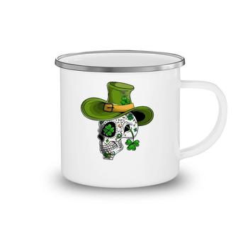 St Patrick's Day Mexican Skull Cinco De Mayo Camping Mug | Mazezy