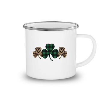 St Patricks Three Lucky Leafs Camping Mug | Mazezy