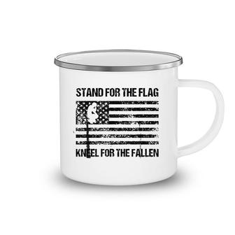 Stand For The Flag Kneel For The Fallen Camping Mug | Mazezy