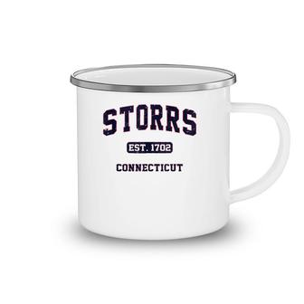 Storrs Connecticut Ct Vintage Athletic Style Gift Camping Mug | Mazezy