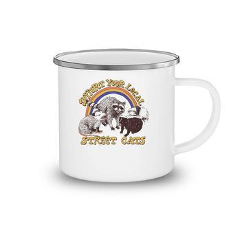 Street Cats Support Your Locals Camping Mug | Mazezy